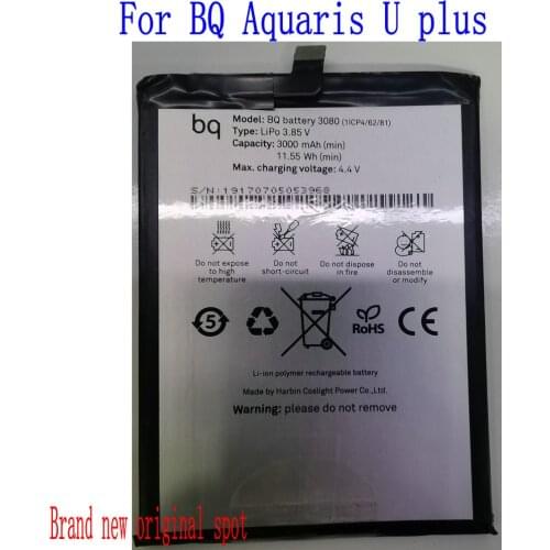 NEW High Quality 3080mAh BQ battery 3080 Battery For BQ Aquaris U plus Mobile Phone