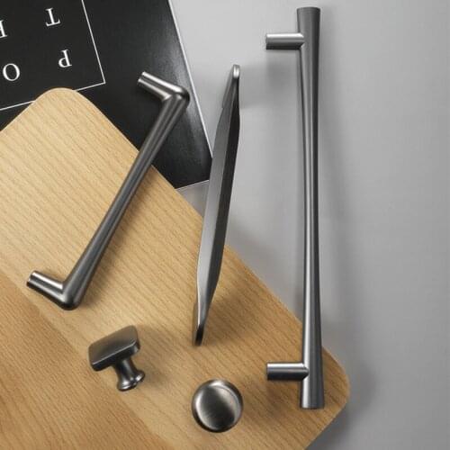 Zinc Alloy Cabinet Door Handle Modern Fashion Wardrobe Door Pulls Home Dresser Drawer Solid Knob Furniture Hardware Accessories