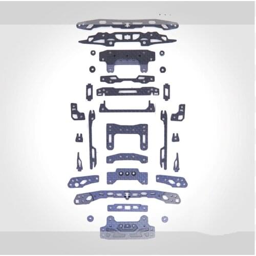 1 Set FMA Chassis Racing Kits AT Spring Fish Head Single / Double Anchor Tail Self-made Parts for Tamiya Mini 4WD Car Models