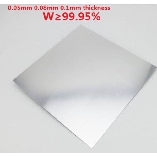 0.05mm 0.08mm 0.1mm Tungsten plate wolfram board W-Ni-Fe foil Tungsten electrode sheet W 99.95% Lanthanated Tungsten alloy plate