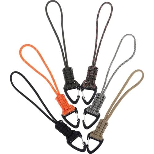 High quality HandmadeLanyard Cord Braided Tactical Knife Gear Lanyard with Clip Survival Keychain Lanyards