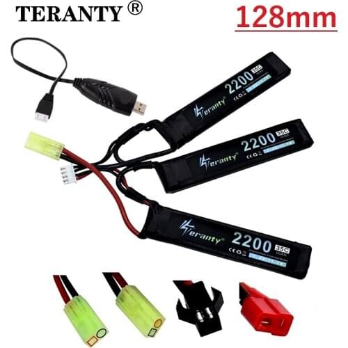 Lipo Battery for Water Gun 3S 11.1V 2200mAh 35C for AKKU Mini Airsoft BB Air Pistol Electric Toys RC Parts With USB Charger