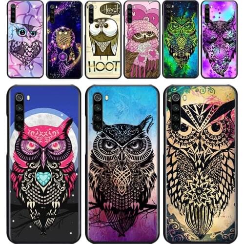 Animal Owl Art for OPPO Reno 2 Z 2Z 2F 3 4 Pro 4G 5G ACE 10X ZOOM F7 A5 A9 2020 Silicone Soft Black Phone Case