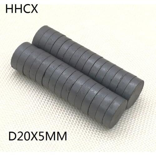 10 20 50 100pcs/lot Y30 Disc Ferrite Magnet 20*5 magnet 20x5 Black Round Speaker magnets 20 x 5