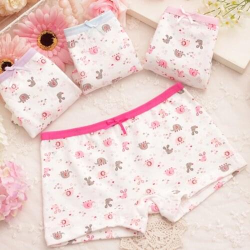 10 pcs/lot 2020 Childrens cotton underwear female cartoon printed baby girls underwear boxer briefs panties GU030 girl panties
