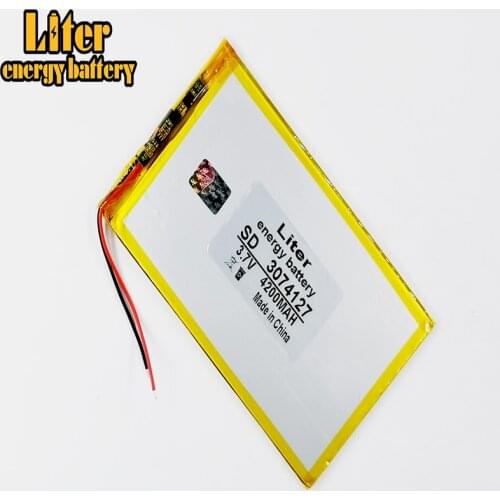 3.7V 4200 mah tablet battery brand tablet general polymer lithium battery 3074127