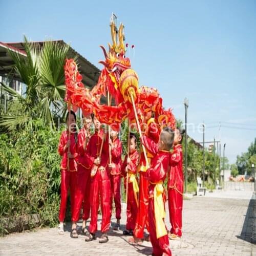 7.9M For 8 children size CHINESE DRAGON DANCE silkFolk Festival Celebration Costume 8 children to play party costume stage prop