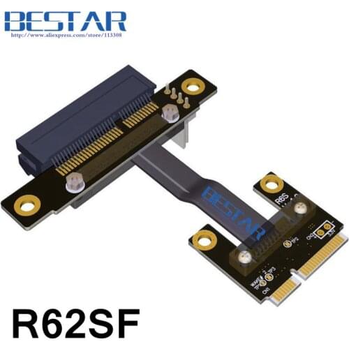 MSATA Mini PCIe Half mPCIe WiFi WAN To PCIe 4x PCI-E Riser x4 adapter Card elbow Right Angle 8Gbps For mining bitcoin miner