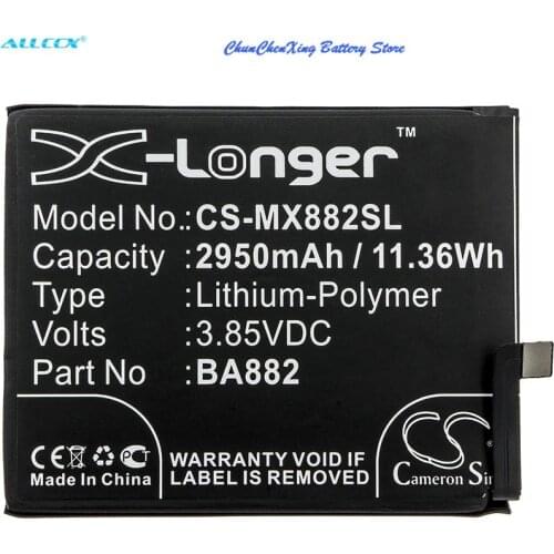 Cameron Sino 2950mAh Battery BA882 for Meizu 16, 16 Premium Edition, 16 Premium Edition Dual SIM TD, 16 Standard Edition, M882Q