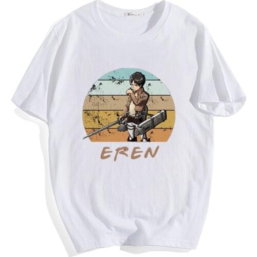Anime Attack on Titan men Casual T Shirt women Fashion Short Sleeve Cartoon Printed T-shirts Spring Tee Shirts Popular Tops