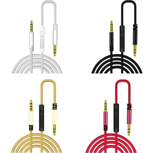 Jack 3.5 Audio Cable 3.5mm Speaker Line Aux Cable Mic to volume control for Phone 6 Car Headphone Audio Jack