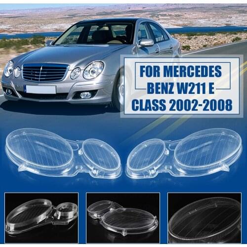 Car Front Headlight Lens Cover Trim For Mercedes For Benz E Class W211 E240 E200 E350 E280 E300 2006-2008 Headlamp Lens Cover