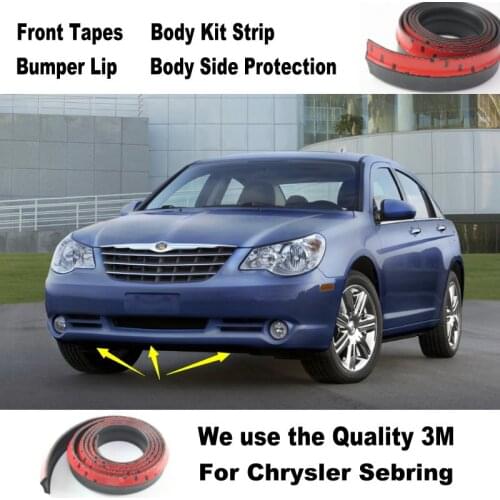 For Chrysler Sebring PT Cruiser Pacifica Car Bumper Lips Spoiler Tuning Body Kit Strip Front Tapes Body Chassis Side Protection