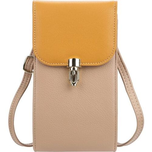 Baellerry Women Wallet Crossbody Bags Soft Leather Purse Cell Phone Pocket Long Square Bag for Ladies luxury designer handbag