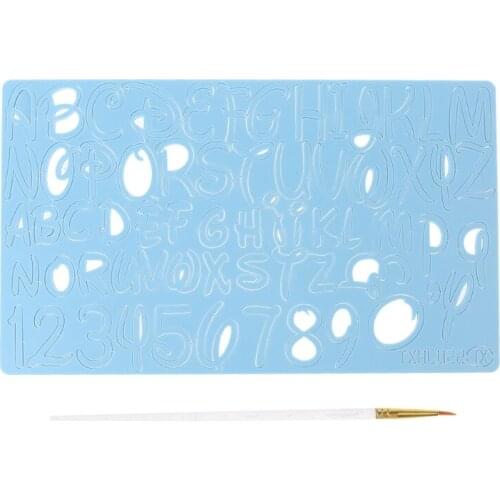 C5AD Cake Tool Acrylic Uppercase Letter Number Embossed Cutter Mold Cookie Cutter Stamp Fondant Cake Decorating To