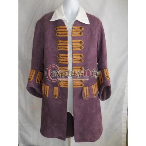 Cosplaydiy Renaissance Medieval Victorian Purple Jacket Coat Tudor Elizabethan Costume Pirate Coat L320