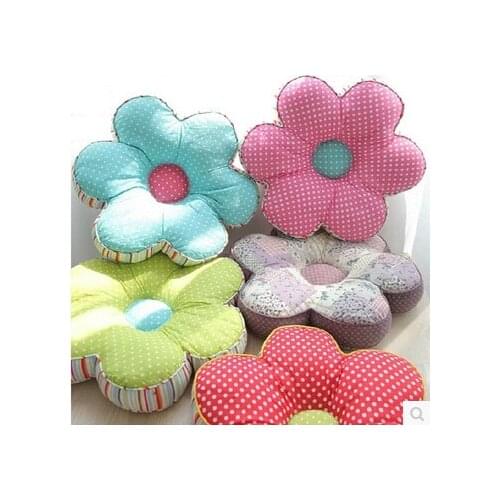 Flower shaped cushion pillow pure cotton cloth pillow with core cushion lovely pillow waist pillow