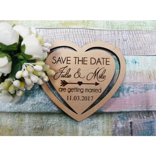Wooden Save The Date Magnets Heart Save The Date Favor Wedding Tags Wedding Save The Date Card Wedding Favor Magnets Wooden Than