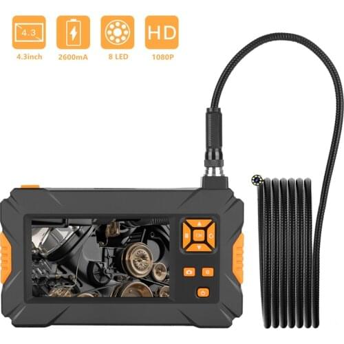HD1080P 4.3 Inch 8MM Display Screen Industrial Endoscope Camera Car Monitor Endoscope for Cars Flexible Endoscopio Videoscope