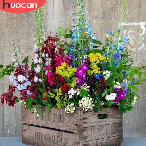 HUACAN 5D DIY Diamond Painting Flower Handcraft Art Kit Home Decoration Full Drill Round Embroidery Picture