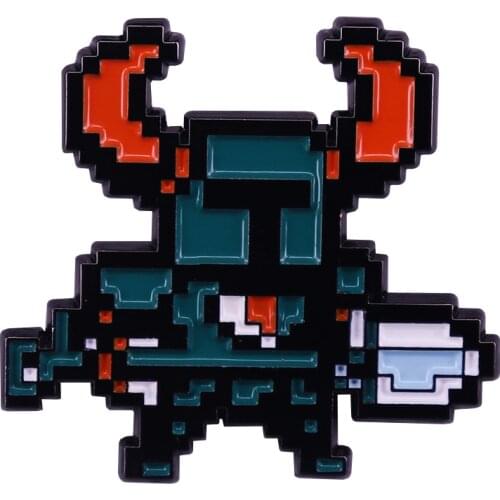 Shovel Knight Pin Classic 8-bit Pixel Retro Aesthetic Video Game Art Gift