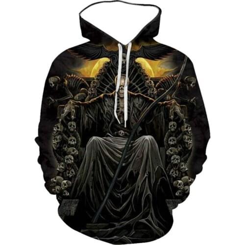 Fashionable Mens Sweatshirt 3D Printing Sweatshirt Skull Print 3D Sweatshirt 2021 Summer Boutique Casual Edition Mens Good-loo