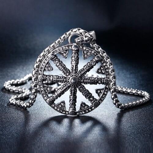 Punk Vintage Style Big Rudder Anchor Pendants Necklaces Never Fade Stainless Steel Men Viking Jewelry Antique Gift