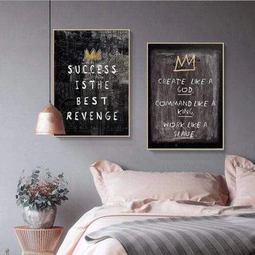 Wall Art Home Decor Canvas Prints Motivational Success Is The Best Revenge Poster Nordic Painting Living Room Modular Pictures