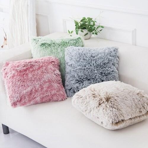 Soft Fur Plush Cushion Cover Pillowcase Home Decor Pillow Covers Living Room Bedroom Sofa Decorative Pillows Cover 45x45cm New