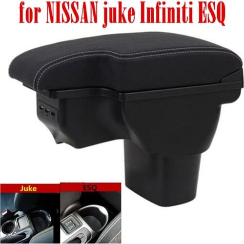 For NISSAN juke Armrest box 2014 2015 2016 2017 Infiniti ESQ Car armrest car accessories interior storage box Retrofit parts