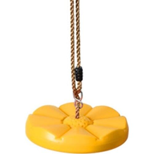 Indoor Outdoor Swing Disc Rope Swing with Adjustable Nylon String Red for Kid Children Play Physical Activity Ability Training