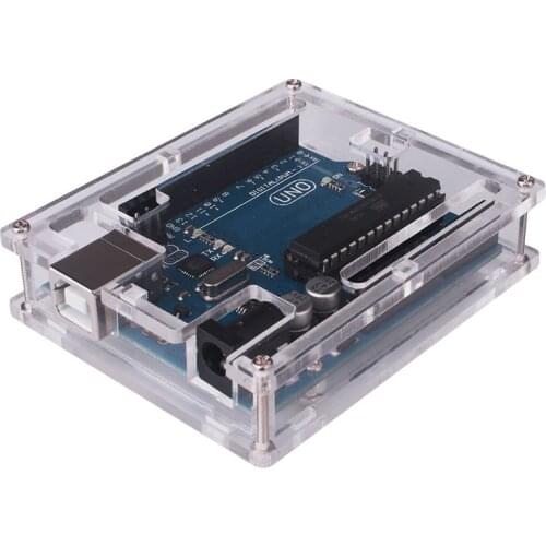 Glyduino Box for Arduino Uno R3 Transparent Cover Case Protector Shell