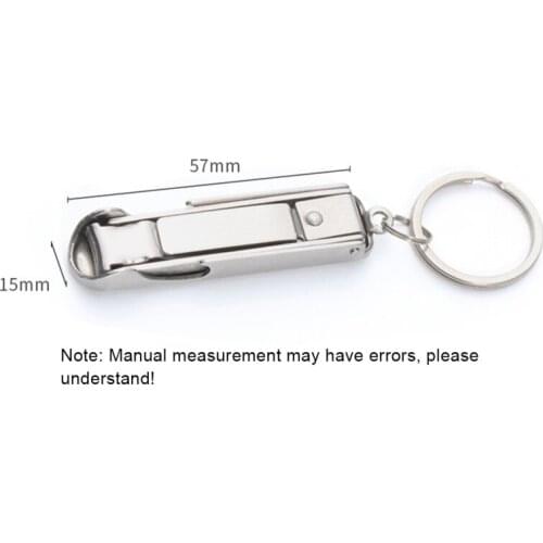 Stainless steel Fold Nipper Trimmer Trim Manicure Nail Clipper Cutter Pocket Outdoor Camp Multi Tool Keyring For Keychain