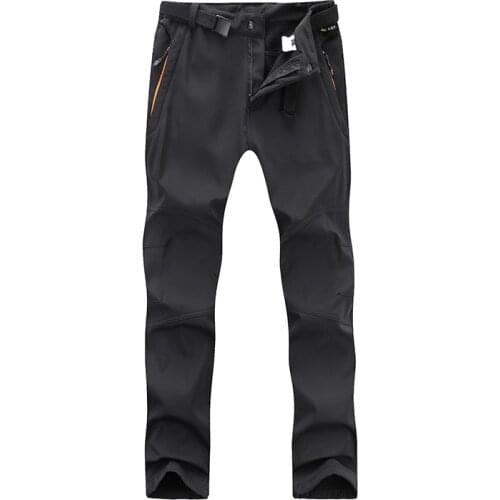 Special Price Black Clorts Hiking Pants Waterproof Sport Trekking Pants Warm Unisex Outdoor Fishing Pants Fleece Mountain Pants