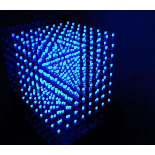 Light Squared 8x8x8 LED Cube White LED blue Ray Kit