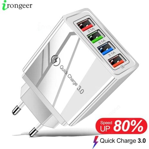 USB US EU Charger Quick Charge QC 3.0 Universal Mobile Phone Charger Wall Fast Charging Adapter For iPhone Samsung Xiaomi
