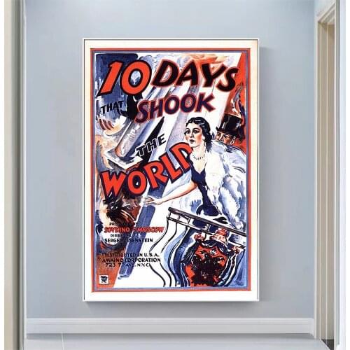 V2015 Ten Days That Shook the World Vintage Classic Movie Wall Silk Cloth HD Poster Art Home Decoration Gift