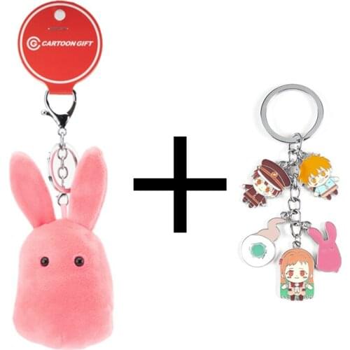 Japan 2020 Anime Toilet-Bound Hanako-kun Yugi Amane Pink Rabbit Cosplay Keyring Charm Phone Pendant Cute Toy Unisex Xmas Gifts