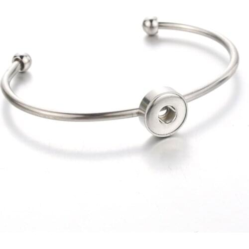 Snap Jewelry women Snap Bracelet Jewelry 12mm Snaps Button stainless steel Chain Bracelet charm bracelet