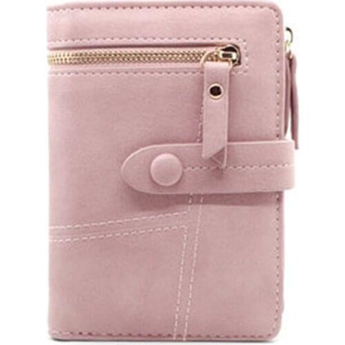 12PCS / LOT Womens Wallet Short Korea Style Student Candy Color Zipper Hasp Clutch Wallet Coin Purse Card Holder Money Purse