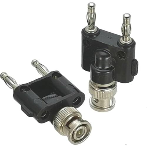 1Pcs Adapter BNC Male Plug to Dual Banana Male plug RF connector Coaxial Test converter