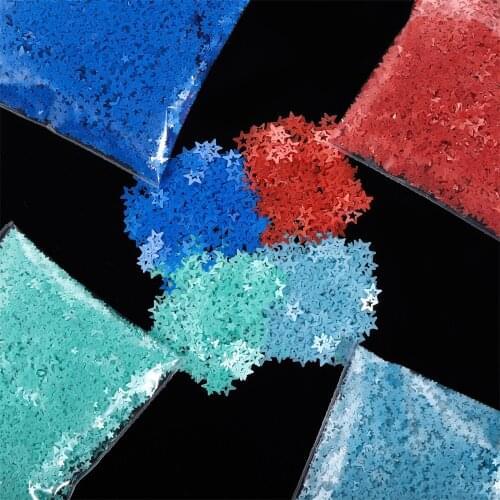 10g Multicolor Hollow Star Shape Glitter Sequins Flakes Slices Silicone Mold Clay Filling for Nail Art Craft Making Accessories