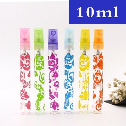 10ml 100pcs Free Shipping Rose Crystal Cut Glass Perfume Spray Bottles Atomizer Empty Cosmetic Refillable Perfumes Spary Bottle