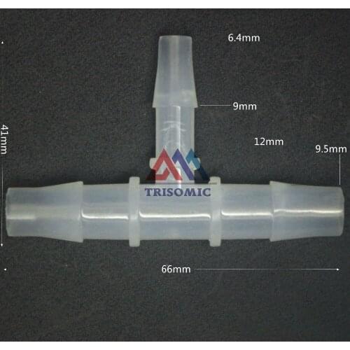 10mm*6mm*10mm T type Reducing Connector Tube Joiner Material PP Plastic Fitting Fish Tank Airline Aquarium