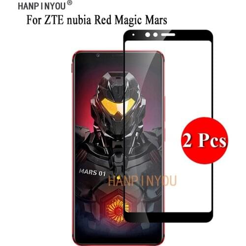 2 Pcs/Lot For ZTE nubia Red Magic Mars 6.0" Full Cover Screen Protector Tempered Glass Protective Film Guard + Clean Tools