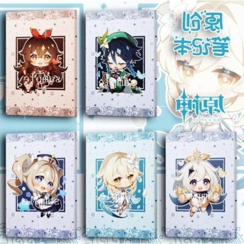 2021 New Game Genshin Impact DIY Accessories Project Paimon Keqing QiQi Venti Printed Notebook Workbook