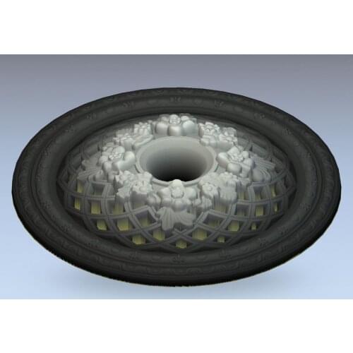 3d model relief for cnc in STL file format rosette_14