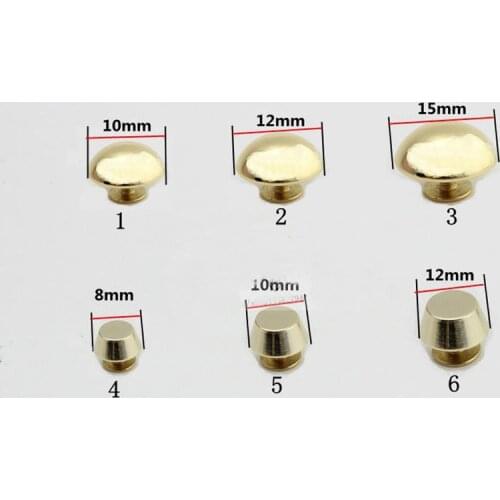 50pcs Luggage hardware accessories nail round nail hand luggage screws shackles