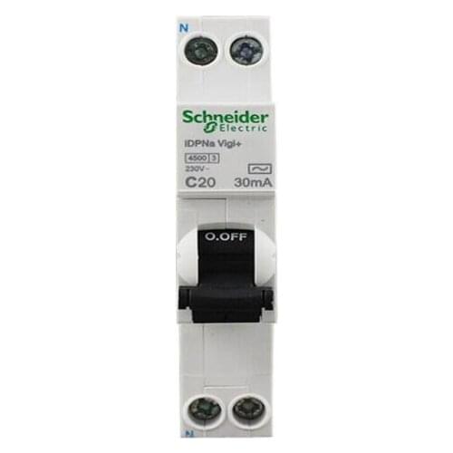 A9D93606 A9 SLIM 4.5kA 6A TypeA 1P+N | C | 30mA | 6A IDPN Vigi+(18mm) Type A residual action current circuit breaker