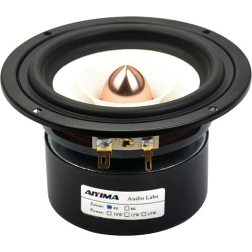 AIYIMA 1PC 4Inch Full Range Speaker Driver 4 Ohm 8 Ohm 15W Audio Amplifier Column Sound Music Loudspeaker For DIY Home Theater